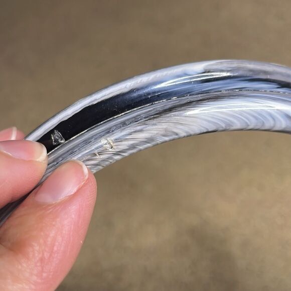 Vintage 70s Macrame Frame Handbag Tote with Lucite Handles Off White - Picture 16 of 16